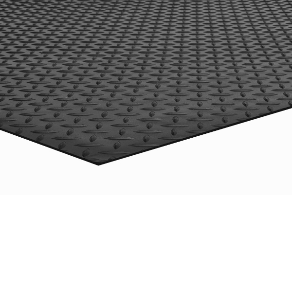 3mm Thick Single Bar Chequer Plate Slip Protection Rubber Mat 