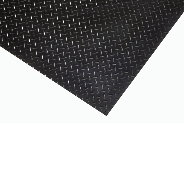 3mm Thick Single Bar Chequer Plate Slip Protection Rubber Mat 