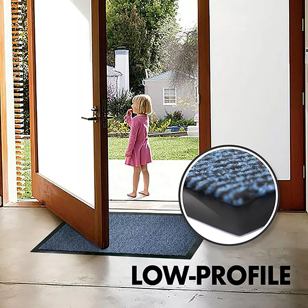 Heavy Duty Blue/Black Non Slip Rubber Barrier Hard Wearing Mats For Indoor & Outdoor