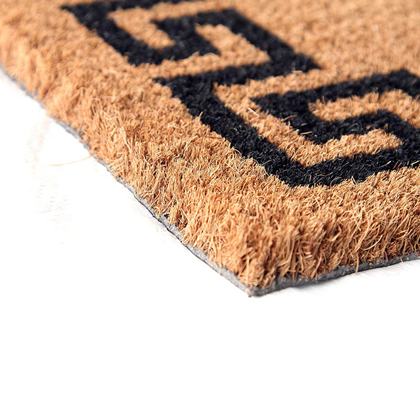 Natural Coir Doormat Non Slip Abstract Design Entrance Welcome Mat