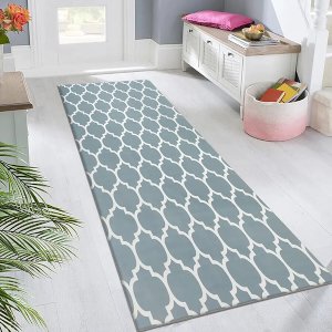 Non Slip Ava Crystal Hallway Runner Washable Rugs Kitchen Carpet Floor Mats