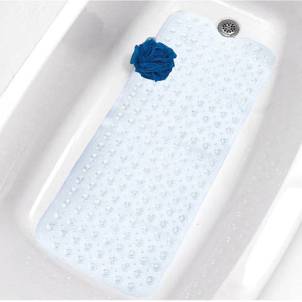 Non Slip Bath Mat Bathtub Bathroom Shower Mat Extra Large Rubber Strong Suction