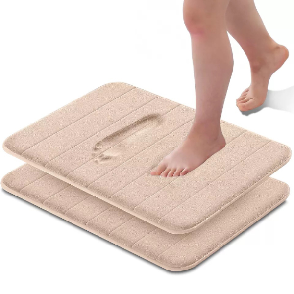 Non Slip Bath Mat Extra Water Absorbent Mat Ultra Soft Memory Foam Bathroom Mats