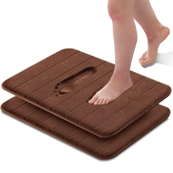 Non Slip Bath Mat Extra Water Absorbent Mat Ultra Soft Memory Foam Bathroom Mats