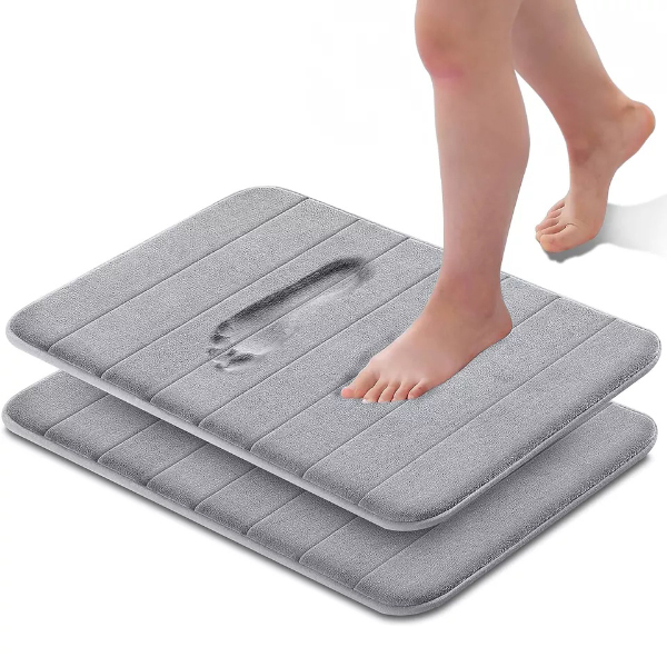 Non Slip Bath Mat Extra Water Absorbent Mat Ultra Soft Memory Foam Bathroom Mats