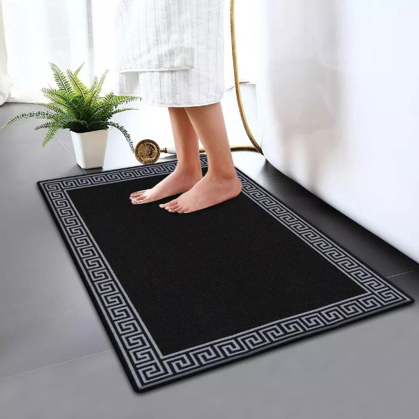 Non Slip Bath Mat Water Absorbent Toilet Pedestal Mats Small Large Bathroom Rug