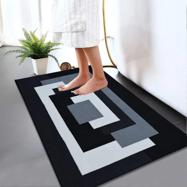 Non Slip Bath Mat Water Absorbent Toilet Pedestal Mats Small Large Bathroom Rug