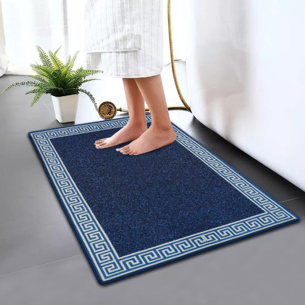 Non Slip Bath Mat Water Absorbent Toilet Pedestal Mats Small Large Bathroom Rug