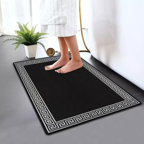 Non Slip Bath Mat Water Absorbent Toilet Pedestal Mats Small Large Bathroom Rug