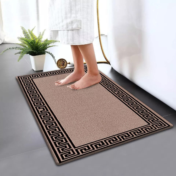 Non Slip Bath Mat Water Absorbent Toilet Pedestal Mats Small Large Bathroom Rug