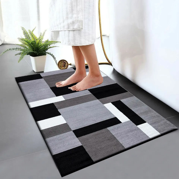 Non Slip Bath Mat Water Absorbent Toilet Pedestal Mats Small Large Bathroom Rug