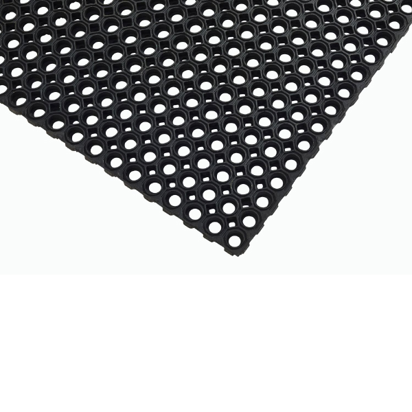 Non-Slip Black Rubber Floor Protection Hollow Mat