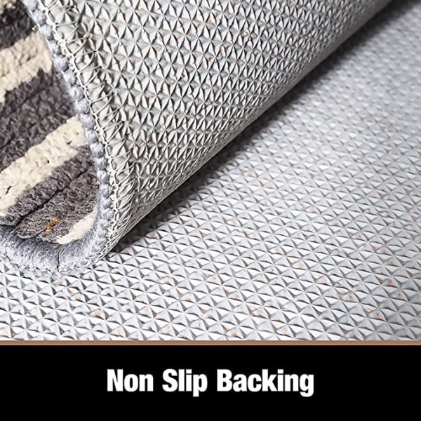 Non-Slip Dirt Trapper Grey Soft Doormat Machine Washable For Front Door Entry, Outdoor 