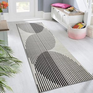 Non Slip Jett Crystal Hallway Runner Washable Rugs Kitchen Carpet Floor Mats