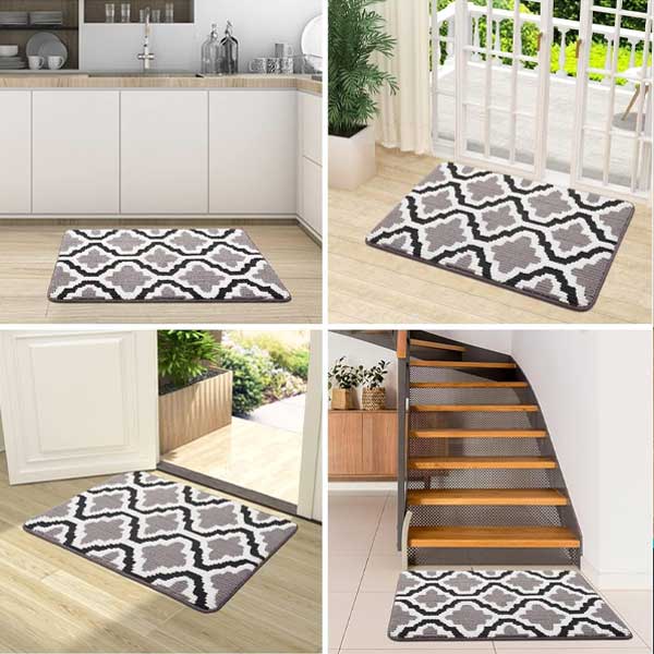 Non-slip Soft Doormats Machine Washable Doormats, Dirt Trapper Mat Super Absorbent Floor Mats