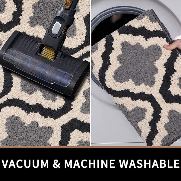 Non-slip Soft Doormats Machine Washable Doormats, Dirt Trapper Mat Super Absorbent Floor Mats