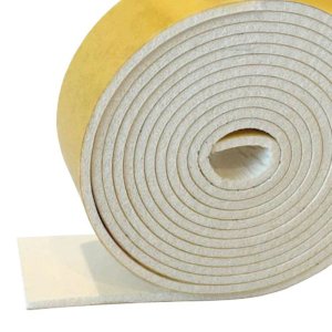 5m Long Self Adhesive White Expanded Silicone Strip